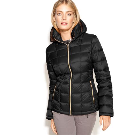 michael kors sweater puffer jacket|Michael Kors packable puffer jacket.